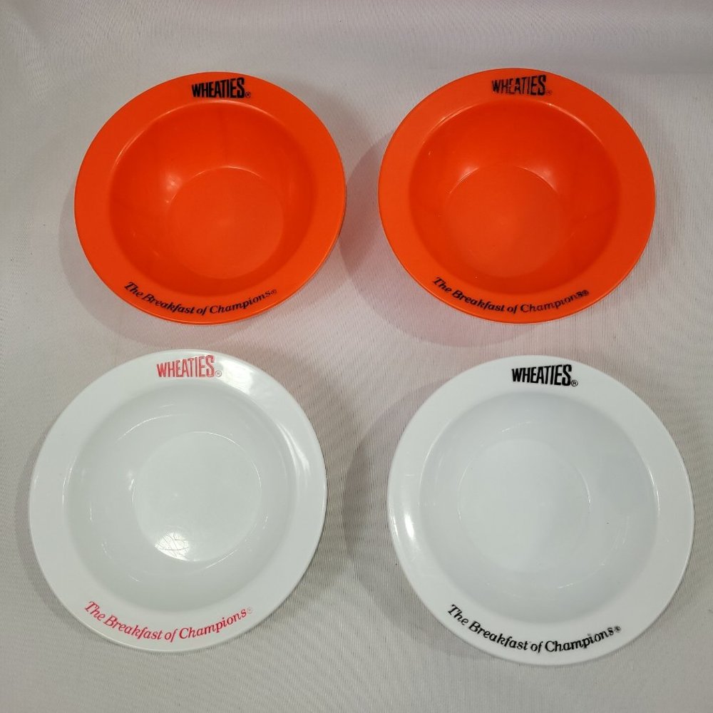 Wheaties Set 4 Vintage 2002 Basket Base Soccer Bowl Lot Plastic Cereal Bowls